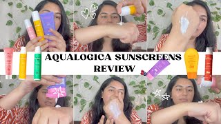 *Unsponsored* Aqualogica Sunscreens Honest Review #skincare #aqualogica #sunscreen #explorepage #spf