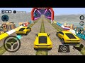 Impossible Car Tracks 3D - Yellow Sport Car Driving Multiplayer Mode - Android Gameplay Walkthrough