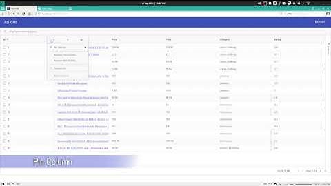 AG Grid implementation in React Js