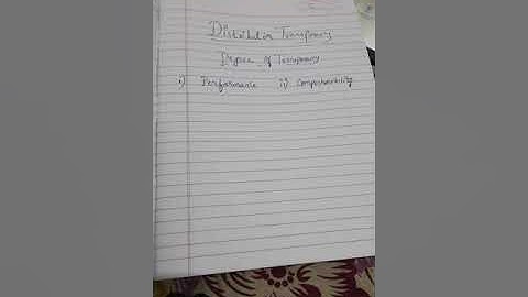 Degree of transparency in distributed systems