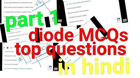 50 MCQs 🎉Diodes and its applications 🎄 2020 exam pattern || part 1