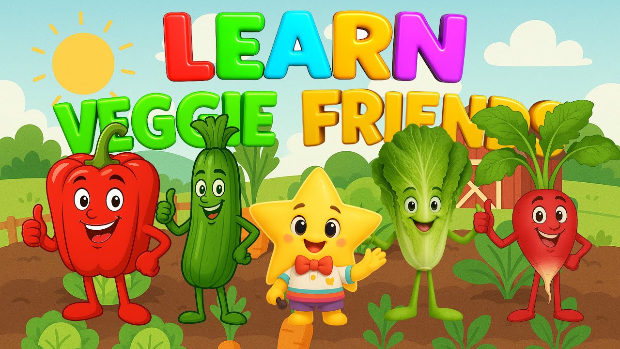 Learn ABC with Veggie Friends 🥬🌶️🥕🥒 | Fun Alphabet Songs & Healthy ...