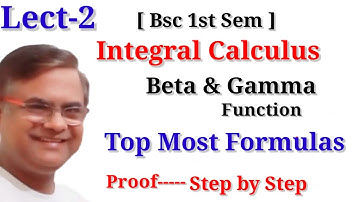 Beta and Gamma Function,integral calculus Bsc1st year 1st semester
