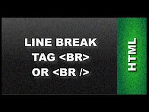 HTML Tutorials - HTML Line Break
