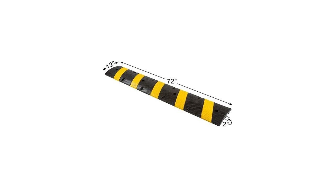 UNIMAT Speed Bump Hump-Speed Traffic Reducer for Asphalt Road - Cable Protector 2 Channel Cord Cove