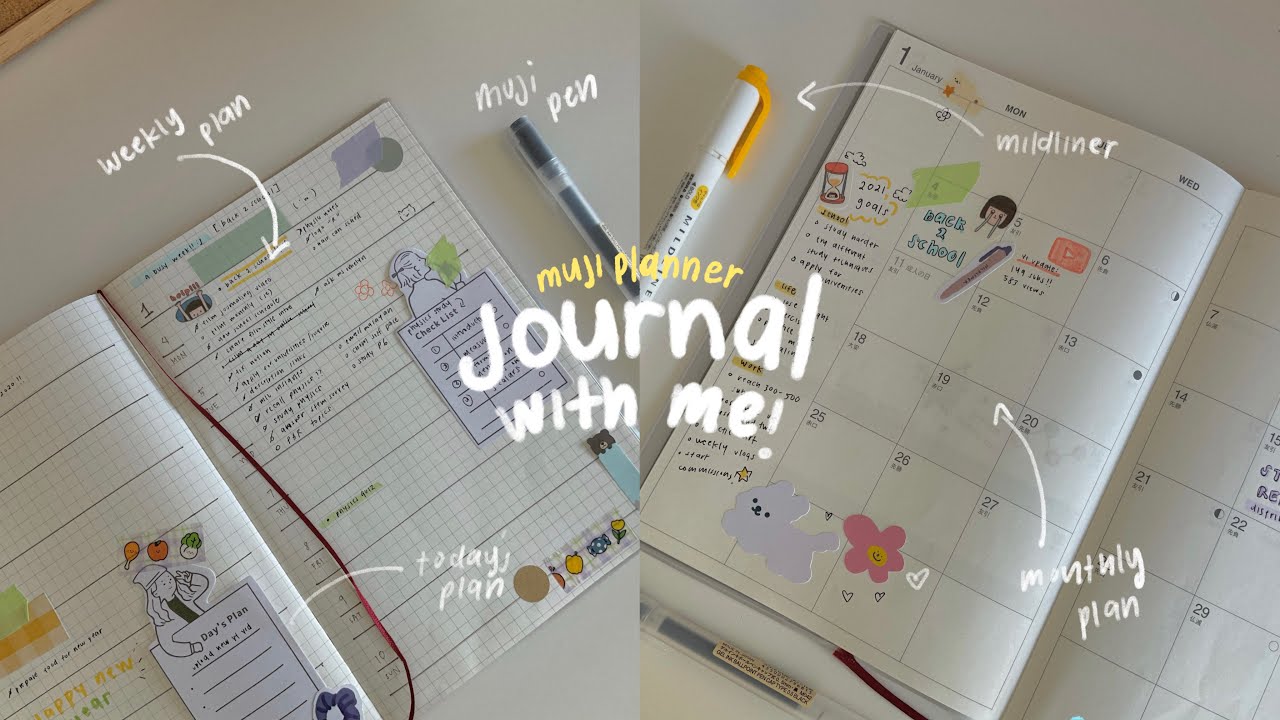 🍃 journal with me — muji planner 2021 YouTube