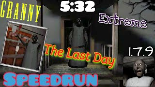 Granny - V 1.7.9 speedrun (5:32), extreme on the last day