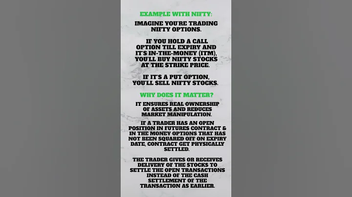 Option Decoder: Break it Down in Simple:What is Physical Settlement? #stockmarket #optionstrading