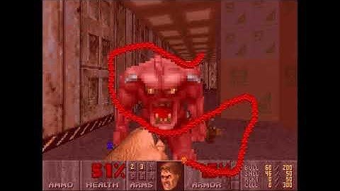 Arbitrary code execution in DOOM (DOOM.EXE v1.9) (It runs Snake!)