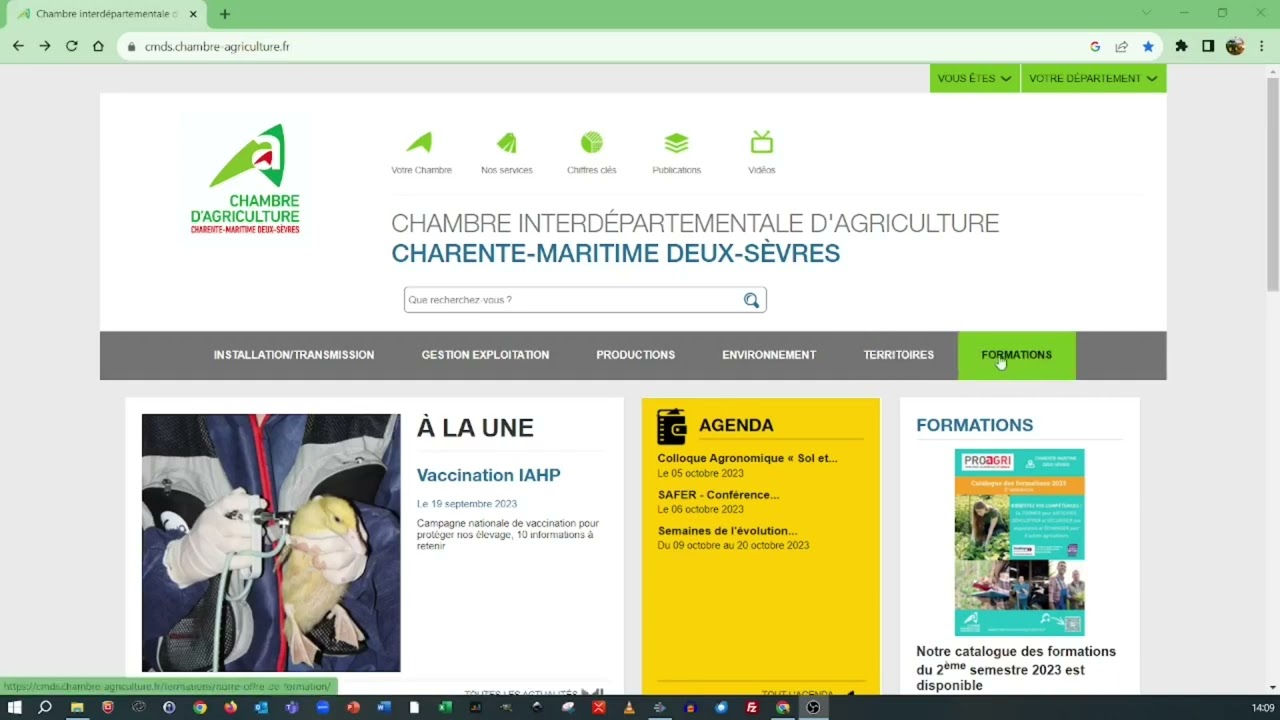 Plateforme formation 1ère connexion