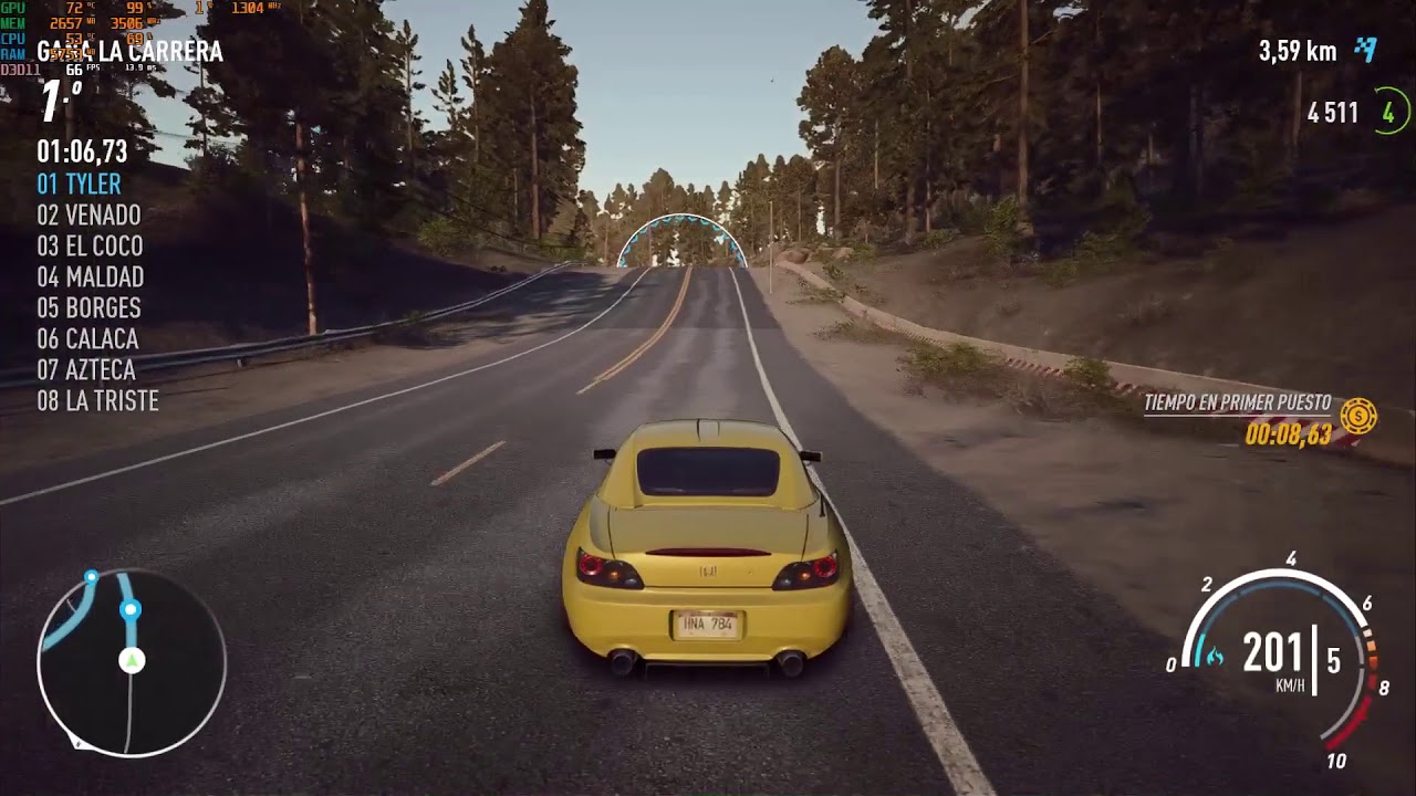 GamePlay Need for Speed Payback I5 7600k GTX 970