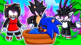 Baby Sonic Adopted By DARK SONIC FAMILY Sad Story In Roblox!