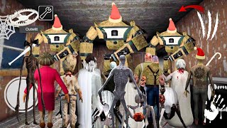 playing as all boss in granny || big robot escape || baby granny mode || Granny new car escape ￼
