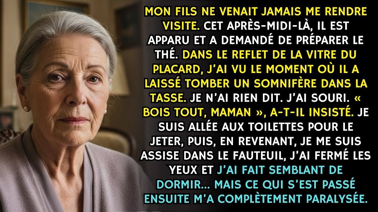 Mon fils a mis un somnifère dans mon thé J’ai fait semblant de boire… et j’ai tout vu en silence
