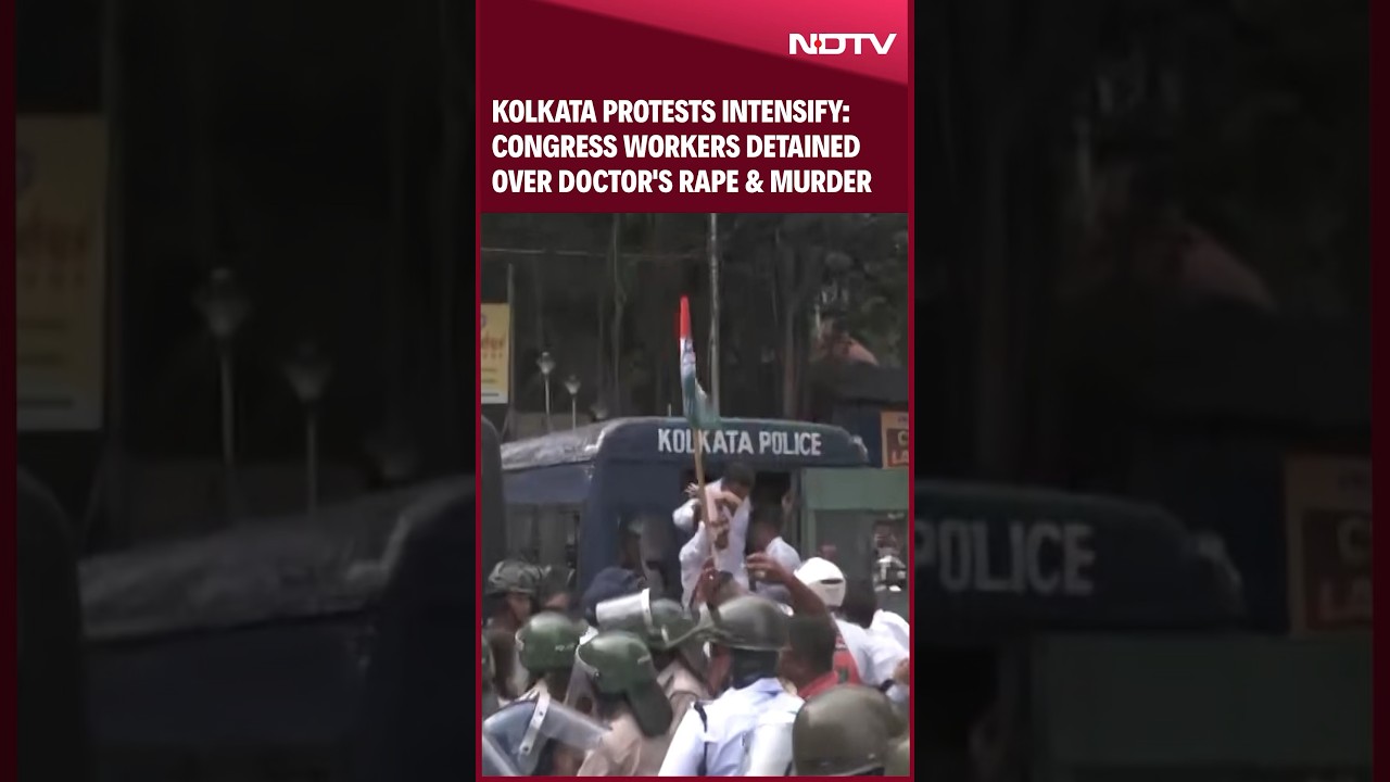 ⁣Kolkata Doctor Case | Kolkata Protests: Congress Workers Detained Over Doctor's Rape & Murd