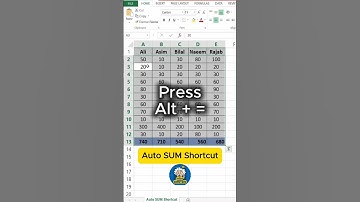 Autosum Shortcut in Excel || Tips & Tricks ||  #excel #exceltricks  #excelshortcuts #exceltutorial