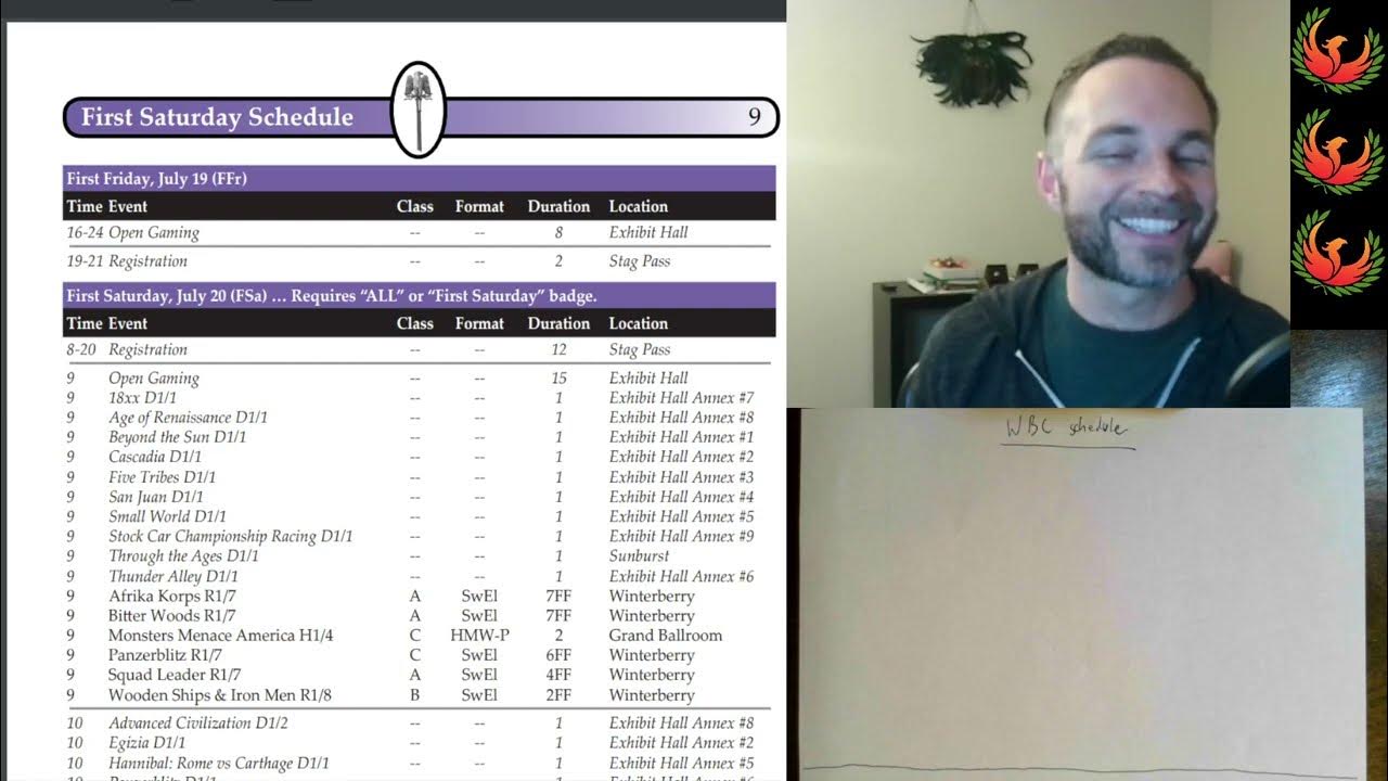 Scheduling WBC 2024 (World Boardgaming Championships) YouTube