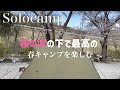 【ソロキャンプ】春本番!桜の木の下で最高の春キャンプを楽しむ休日/TOMOUNT/パップテント/初心者キャンパー/いわきオートキャンプ場煖DAN