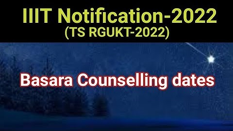 #TS IIIT Basara(RGUKT) Counseling #sampathinformation