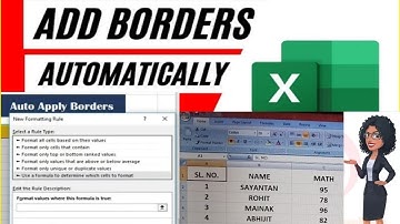 Automatic Border in Excel | How to create Dynamic Border in Excel without VBA
