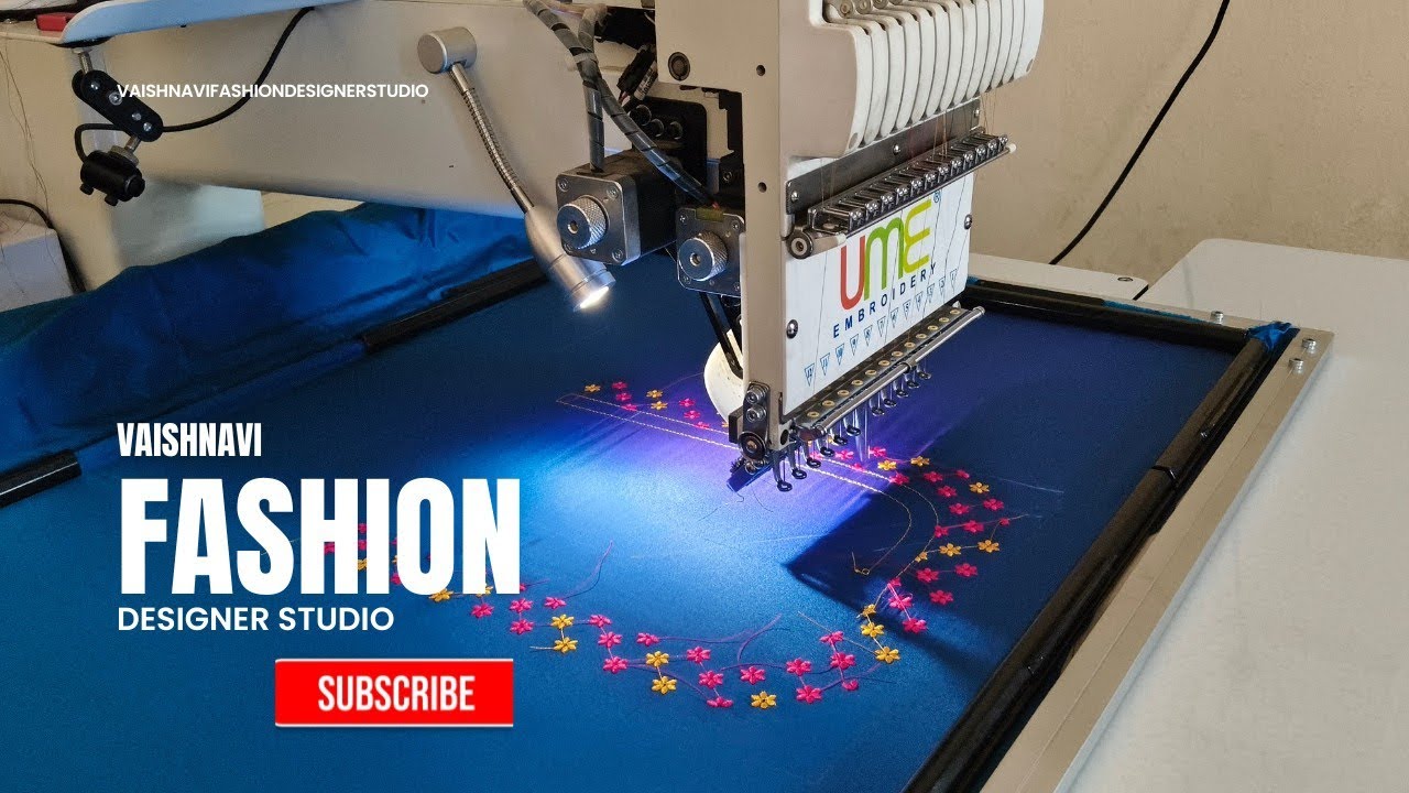 Watch This Embroidery Machine Create Stunning Designs | Vaishnavi Fashion Designer Studio 😇