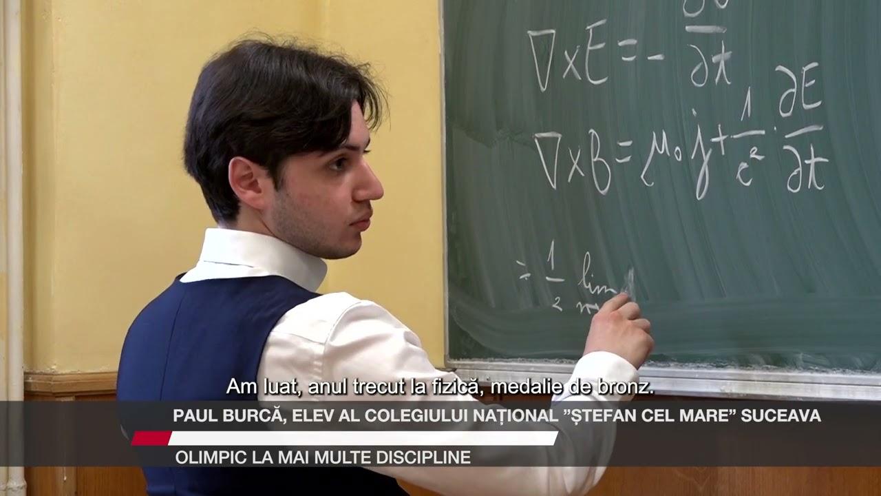 Paul Burcă, elev al Colegiului Național ”Ștefan cel Mare” Suceava Olimpic la mai multe discipline