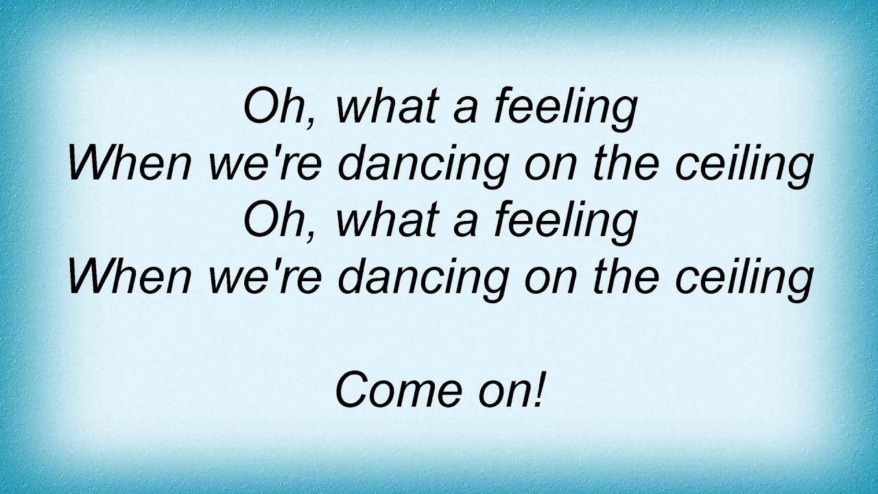 Lionel Richie Dancing On The Ceiling Lyrics Youtube