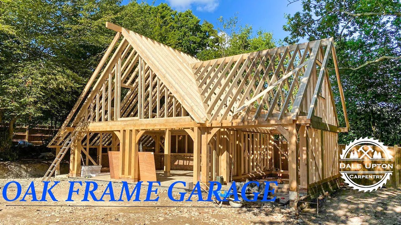 Rafter Install on Oak Frame Garage - YouTube