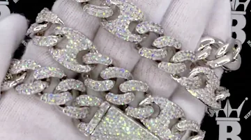 Cuban Mariner Link CZ White Bling Bling Iced Out Chain