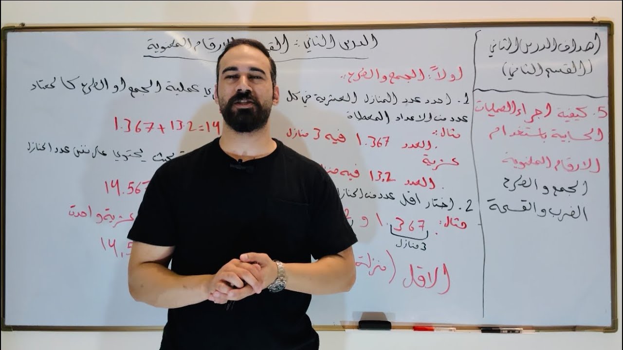 شرح القسم الثاني من درس القياس والارقام المعنوية (الاستاذ يوسف حمدان)