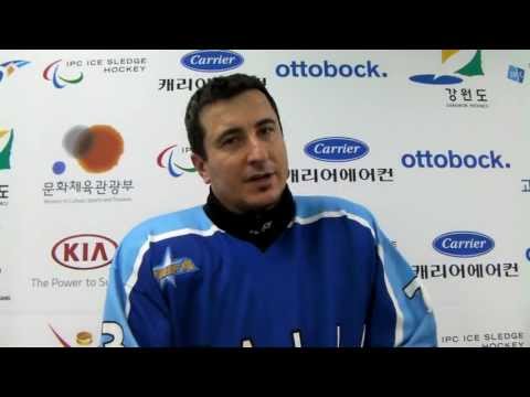 Italy's Gregory Leperdi - 2013 IPC Ice Sledge Hockey World Championships Goyang