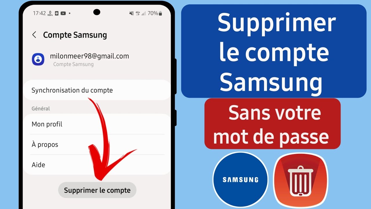 Comment supprimer un compte Samsung sans mot de passe Supprimer le