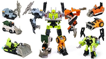PowerCore Combiners SteamHammer With Constructicons Five Vehicles Commander&Drone Transformation