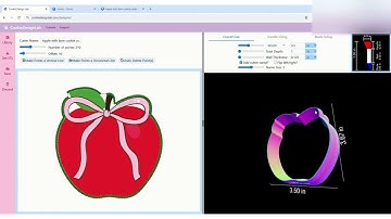 Making an Apple with Bow Cookie Cutter #STL to #3dprint with Canva & Cookie Design Lab