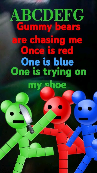 Abcdefg Gummy Bears Are Chasing Me Lyrics ABCDEFG Gummy bears are chasing me - YouTube