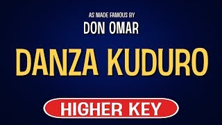 Don Omar - Danza Kuduro | Karaoke Higher Key