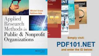 Applied Research Methods in Public and Nonprofit Organizations