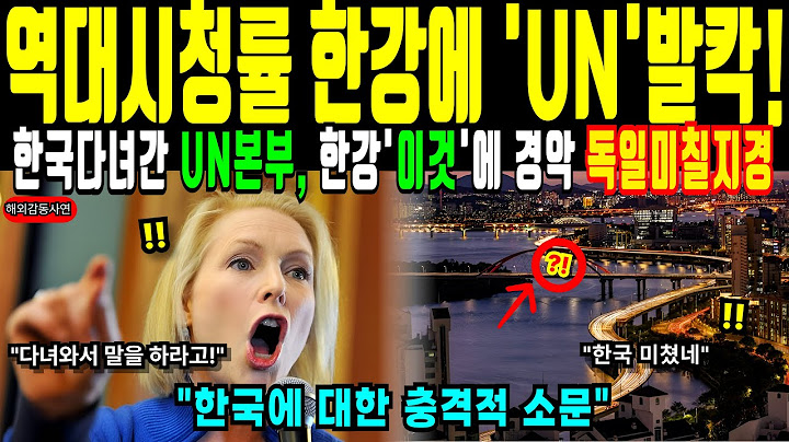 미국 CNN 역대급 시청률 한국 한강, 치킨배달과 한강라면까지 UN은 물론 전세계가 발칵 뒤집어진 이유 [해외감동사연]