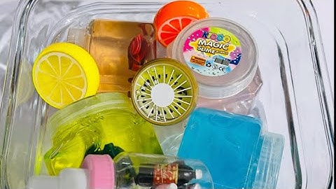 DIY Mixing Store Bought Slime into Clear Slime !! Most Satisfying Video ASMR