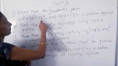 Bilinear and quadratic form part 3 quiz