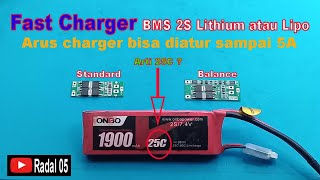 Cara mengisi BATERAI LI PO & CHARGER MULTIFUNGSI  BMS 2S Fast Charger screenshot 3