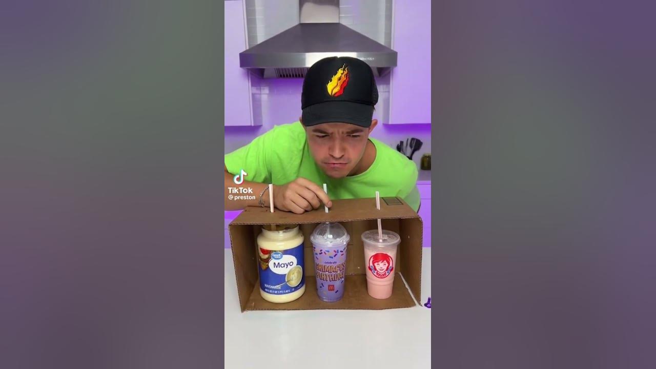 Preston Tries The Grimace Shake Gone Wrong😱shorts Grimaceshake