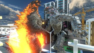 Godzilla 2021 x Kong VS Mechagodzilla!  Animal Revolt Battle Simulator