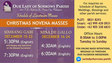 Sambuhay TV Mass sa Parokya | Dec 15, 2020, 6AM | Tuesday of the Third Week of Advent
