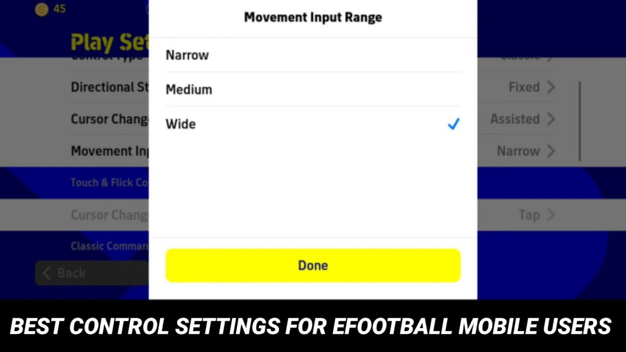 eFootball 2023 Settings