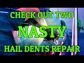 Hail damage repaired using paintless dent removal technique | Big hail dents | Dent repair on hail