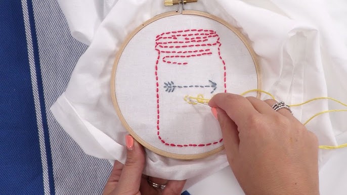 The Back of Embroidery on a Flour Sack Towel –