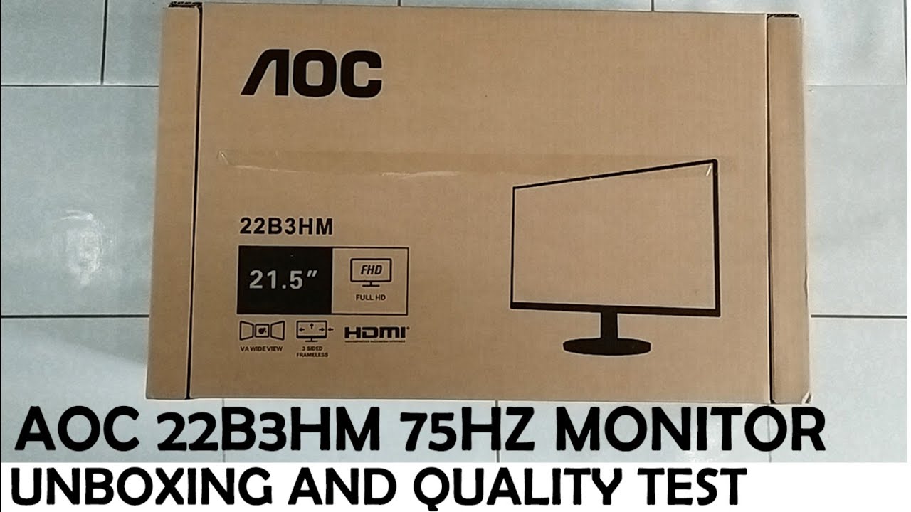 Monitor AOC 22B3HM 21.5 Pulgadas FHD 1920X1080 75HZ HDMI VGA Plano Ultra  Delgado