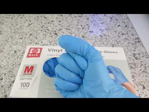 Basic Vinyl Exam Gloves Synmax Latex-Free Powder-Free Medical Disposable Gloves Review Demo