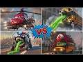 McQueen Combat 🆚 School Bus 🆚 Police Car Monster 🆚 School Bus Monster - Spinning Wheel
